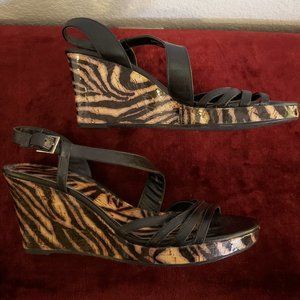 Liz Claiborne JELISA Tiger Print Wedge Sandal
